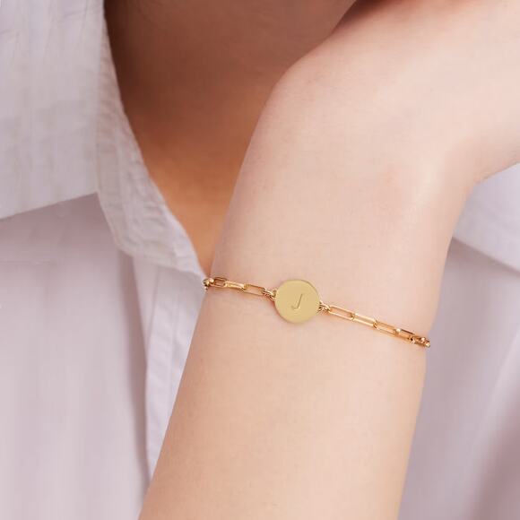 KATE SPADE New York Initial Chain Bracelet in Gold J - Picture 3 of 7
